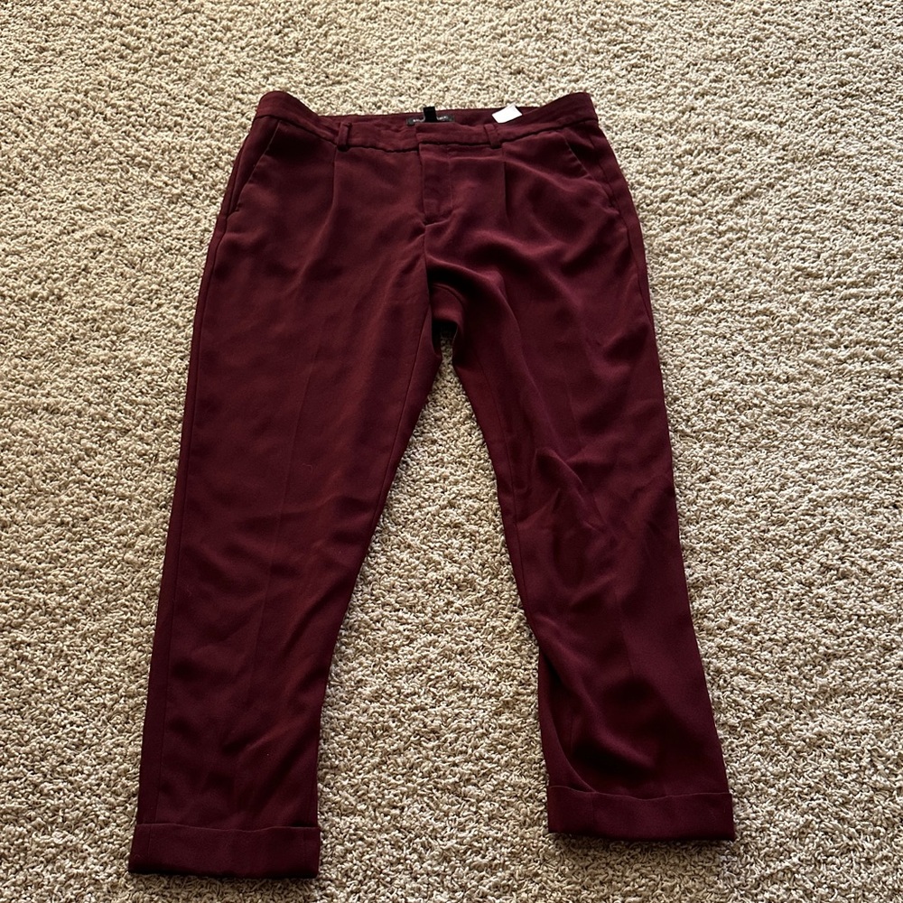 Womens Burgundy Pants